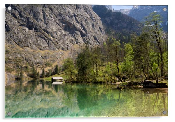 Lake Obersee Acrylic by John Stuij