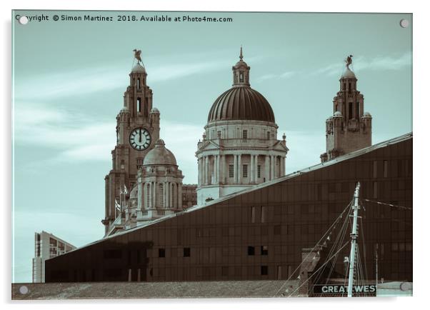 From Royal Albert Dock to Pier Head Acrylic by Simon Martinez