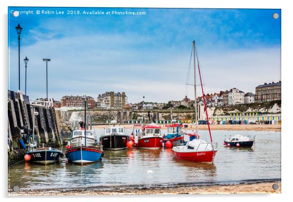 Broadstairs Harbour, Isle of Thanet, Kent Acrylic by Robin Lee