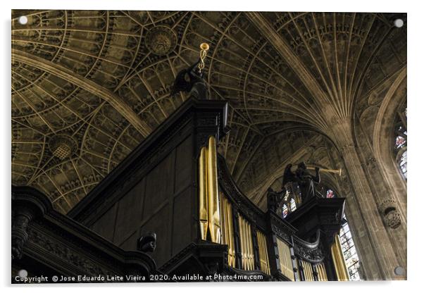 King's College Chapel Acrylic by Eduardo Vieira