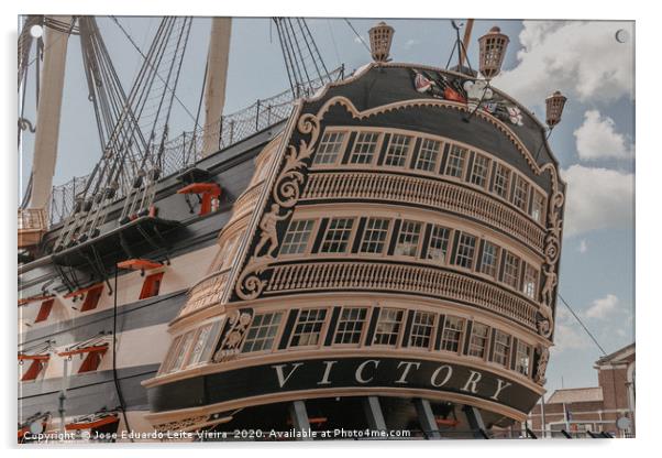 HMS Victory Acrylic by Eduardo Vieira