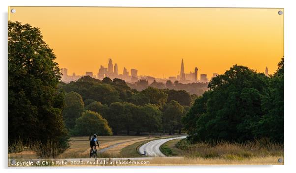 London skyline golden hour Acrylic by Chris Rabe