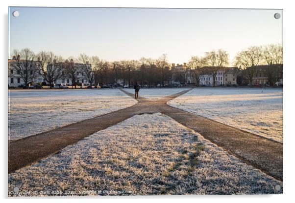 Richmond green on frosty morning Acrylic by Chris Rabe