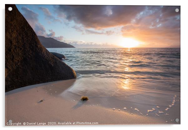 Sunset in paradise, Seychelles Acrylic by Daniel Lange