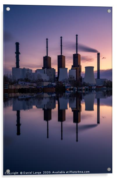 Fossil fuel power station in Berlin, Germany Acrylic by Daniel Lange