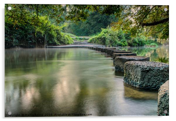 Stepping Stones Acrylic by Martin Bowra