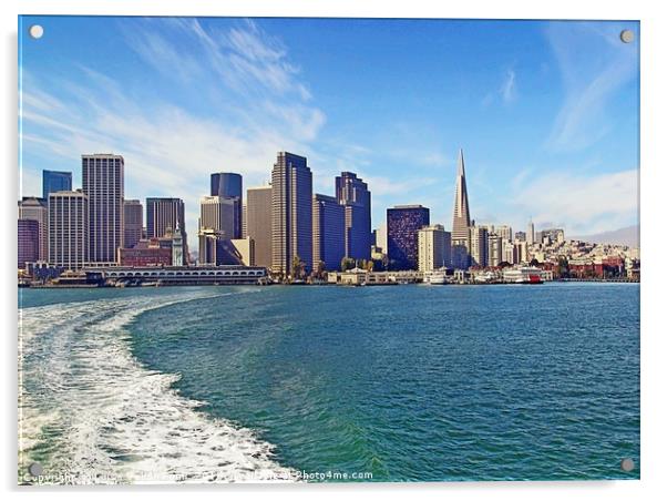 USA, California, San Francisco skyline from sea Acrylic by Luisa Vallon Fumi