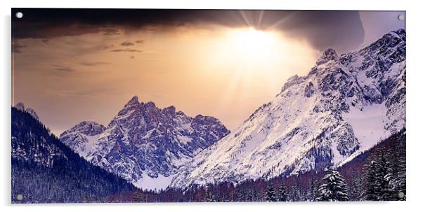 Dolomites, beautiful mountains of the Italian Alps Acrylic by Luisa Vallon Fumi