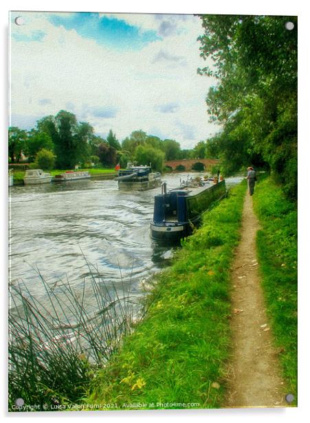 the Thames near the Sonning Eye Acrylic by Luisa Vallon Fumi