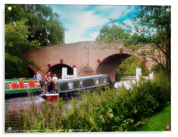 on the Thames at Sonning bridge Acrylic by Luisa Vallon Fumi