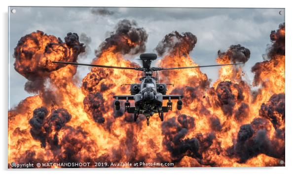 Apache fireball explosion Acrylic by WATCHANDSHOOT 