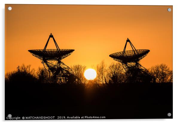 Sunset at Mullard Radio Astronomy Observatory Acrylic by WATCHANDSHOOT 