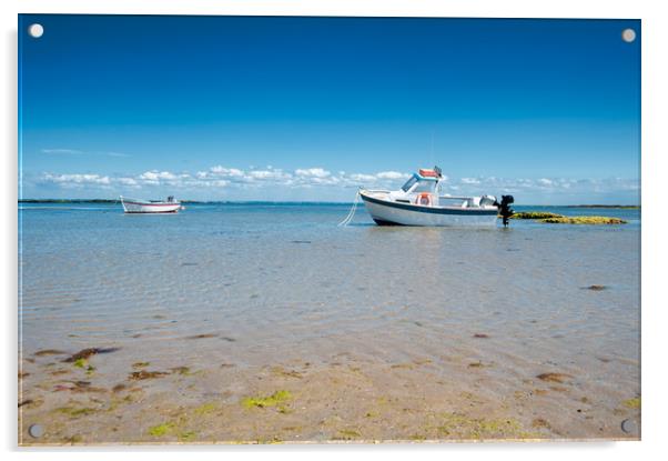 boat on sand Acrylic by youri Mahieu