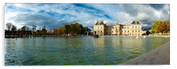 Fountain of jardin du Luxembourg Acrylic by youri Mahieu