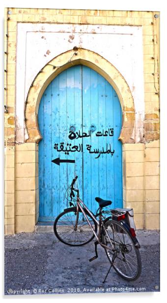 Door and Bicycle, Morocco Acrylic by Roz Collins