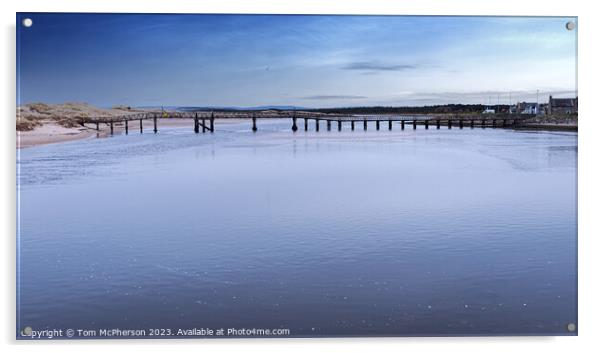 The Mystical Lossiemouth Bridge Acrylic by Tom McPherson