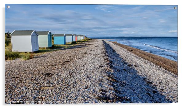 Idyllic Beach Huts Acrylic by Tom McPherson