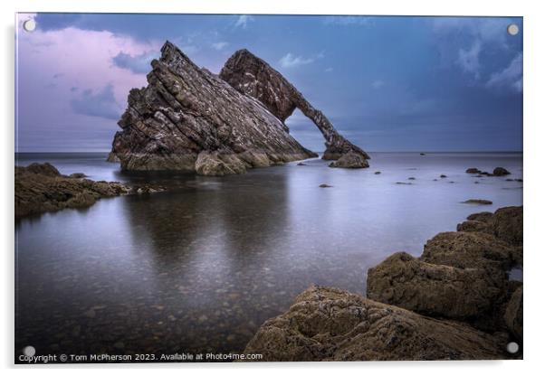 The Rugged Majesty of Bow Fiddle Rock Acrylic by Tom McPherson