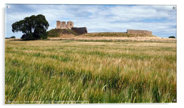 Enchanting Sunrise over Duffus Castle Acrylic by Tom McPherson