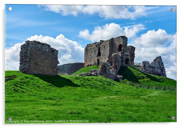 Enchanting Duffus Castle: A Looming Tower amidst M Acrylic by Tom McPherson
