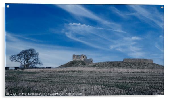 A Timeless Beauty: Duffus Castle Acrylic by Tom McPherson