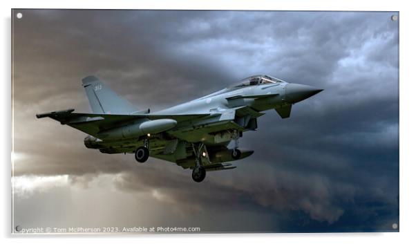 Agile Typhoon FGR.Mk 4 Dominating Moray Skies Acrylic by Tom McPherson