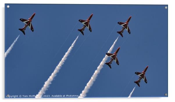 Skyward Dance of Red Arrows Acrylic by Tom McPherson
