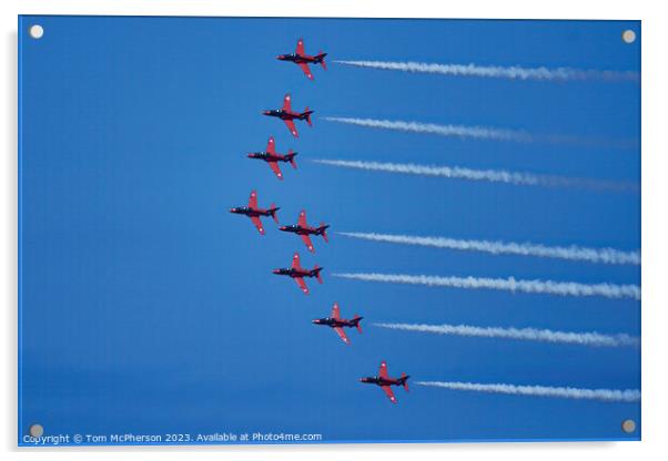 The Red Arrows' Spectacular Display Acrylic by Tom McPherson