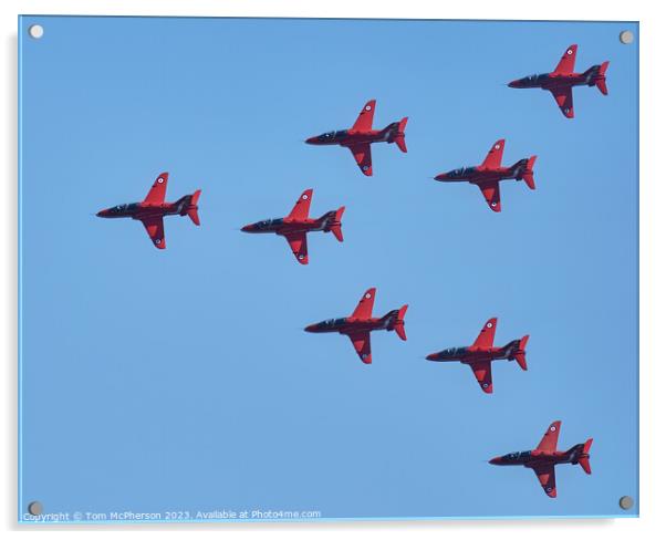 'The Red Arrows: Britain's Iconic Aerobatic Excell Acrylic by Tom McPherson