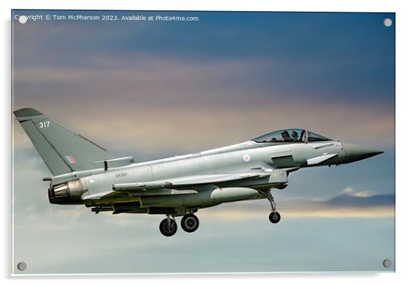 The Eurofighter Typhoon: RAF's Multifaceted Combat Acrylic by Tom McPherson