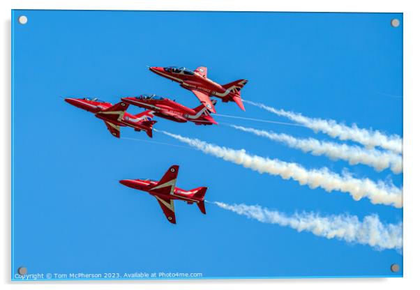 Red Arrows: RAF's High-Flying Diplomats Acrylic by Tom McPherson