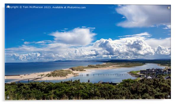 Lossiemouth's East Beach Panorama Acrylic by Tom McPherson