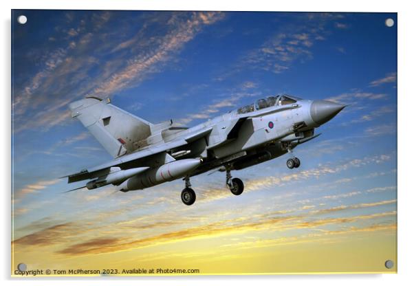 Farewell to RAF's Tornado: Aerial Powerhouse Acrylic by Tom McPherson
