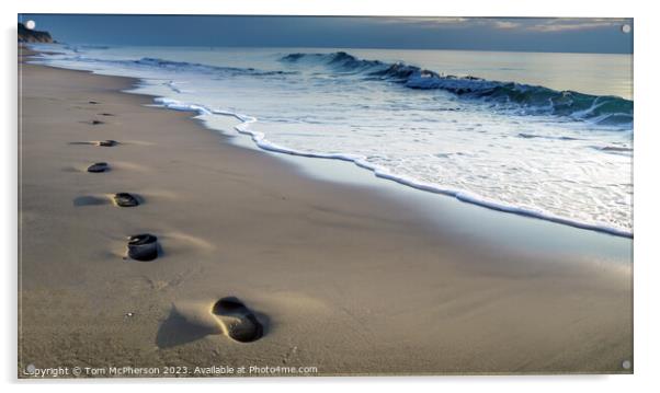 Footprints in the Sand Acrylic by Tom McPherson