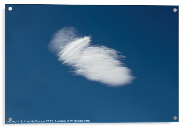 Surrealistic Sky: Clouds Mimic UFO Acrylic by Tom McPherson