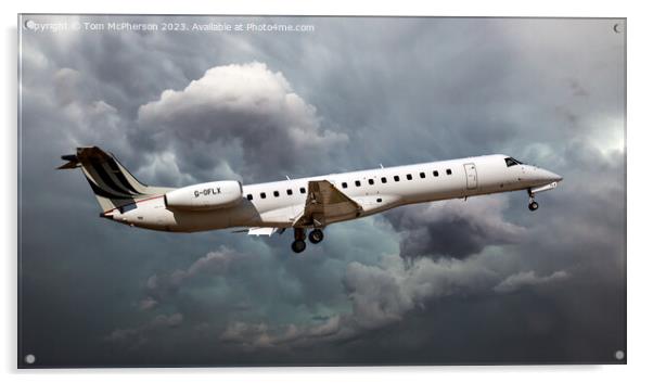 Intricate Detailing of an Embraer 135/145 Acrylic by Tom McPherson