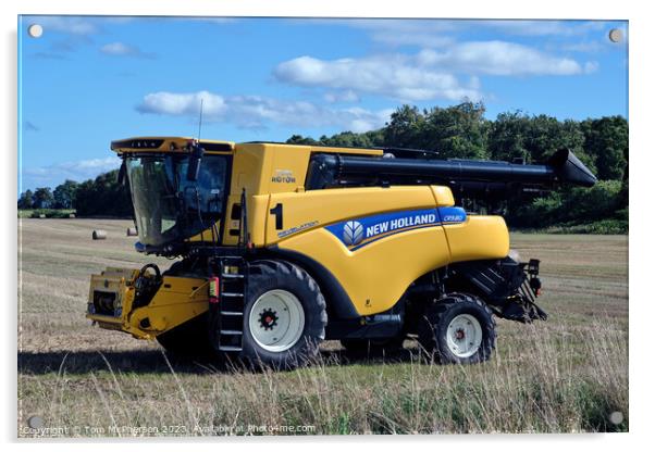 The Power of Harvest: New Holland CR980 Acrylic by Tom McPherson