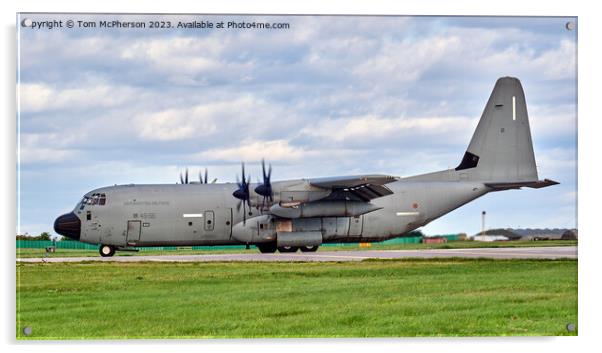 Italian Air Force's Hercules at RAF Lossiemouth Acrylic by Tom McPherson