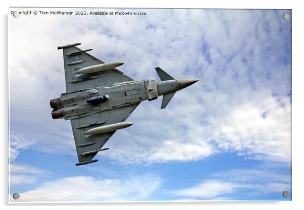 RAF's Formidable Eurofighter Typhoon Acrylic by Tom McPherson
