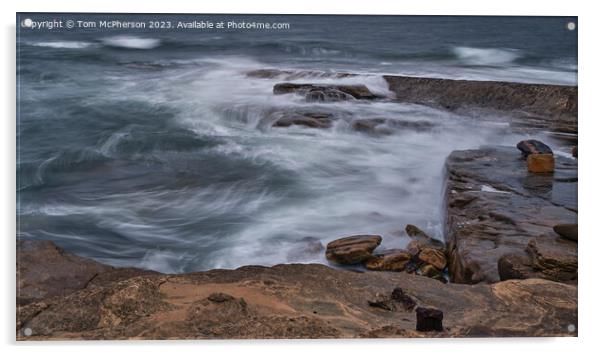 Moray Firth Long Exposure Seascape Acrylic by Tom McPherson