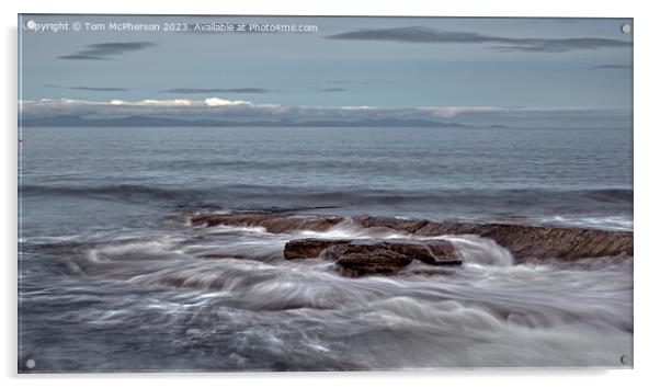Moray Firth Shore Seascape Acrylic by Tom McPherson