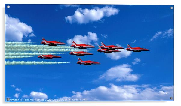 The Red Arrows Acrylic by Tom McPherson