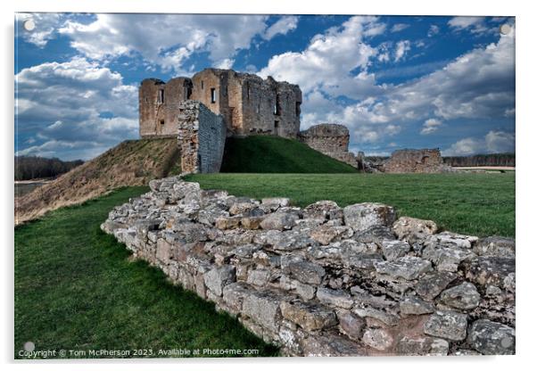 Duffus Castle Acrylic by Tom McPherson