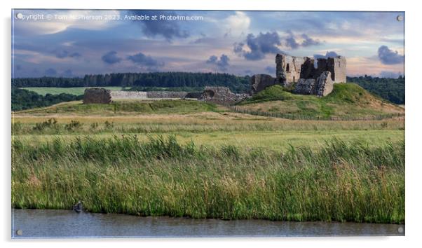 Duffus Castle Acrylic by Tom McPherson