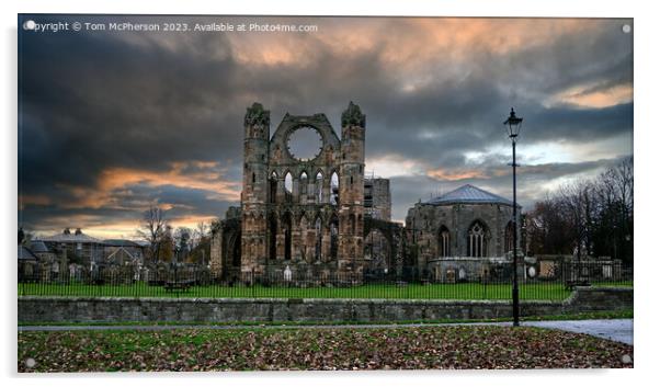 Elgin Cathedral Ruins Acrylic by Tom McPherson
