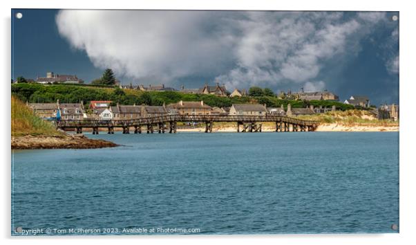 Lossiemouth Old Bridge Acrylic by Tom McPherson
