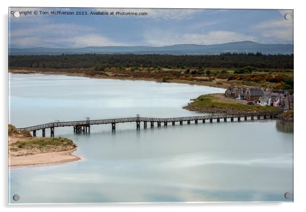 Lossiemouth's Iconic Wooden Bridge Acrylic by Tom McPherson
