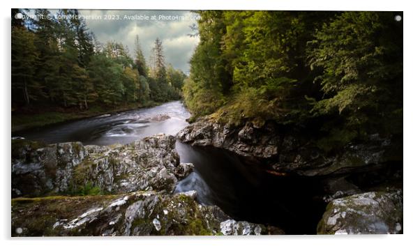 River Findhorn at Randolph's Leap Acrylic by Tom McPherson