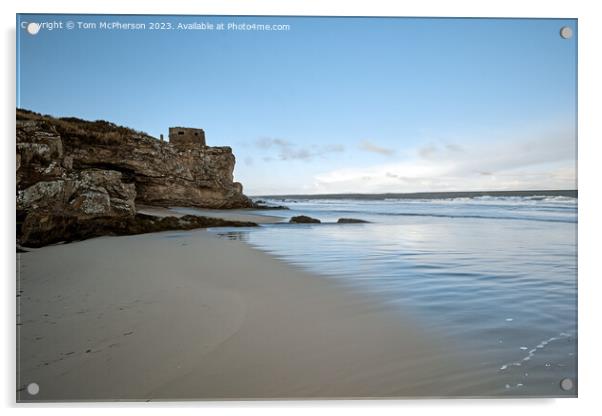 Covesea Caves Beach, Lossiemouth Acrylic by Tom McPherson