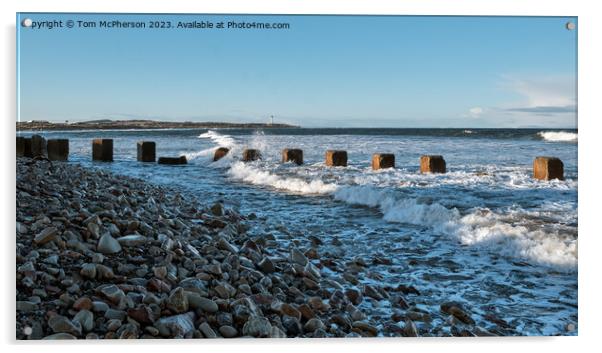 Lossiemouth West Beach Seascape Acrylic by Tom McPherson